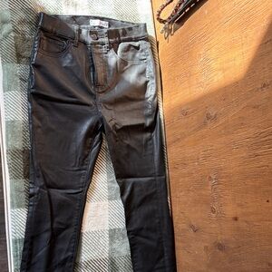 Black Faux Leather Pants